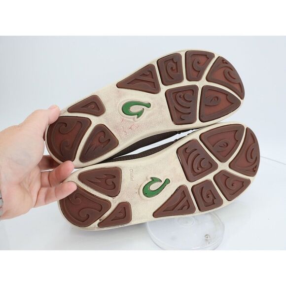 Olukai Nohea Mesh Shoe Men's Size 10 Tan Brown Loafer Casual Slip On Convertible - Picture 8 of 10